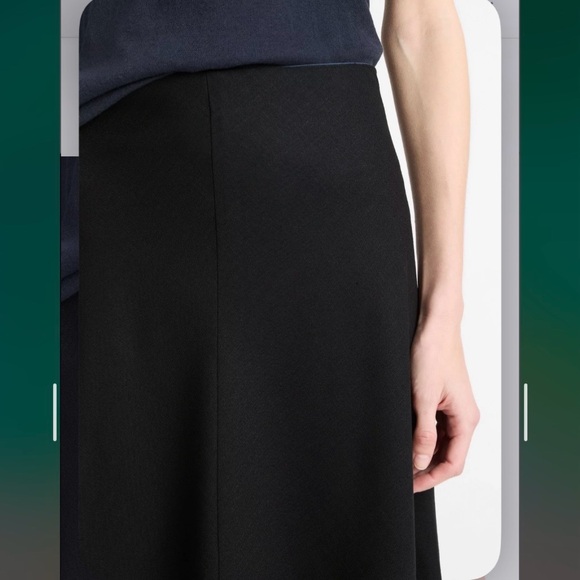 Vince Bias A-Line Skirt in Black Size 16 - Picture 4 of 10